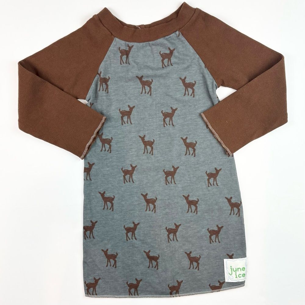 Girls Deer Hunting Print Dress by June Ice Size 4